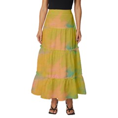 Paint-19 Tiered Ruffle Maxi Skirt