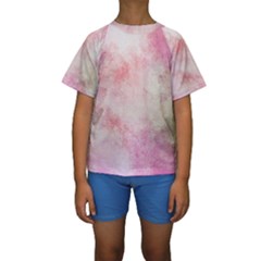 Pink-010 Kids  Short Sleeve Swimwear by nateshop