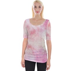 Pink-010 Wide Neckline Tee