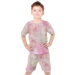 Pink-010 Kids  Tee And Shorts Set by nateshop