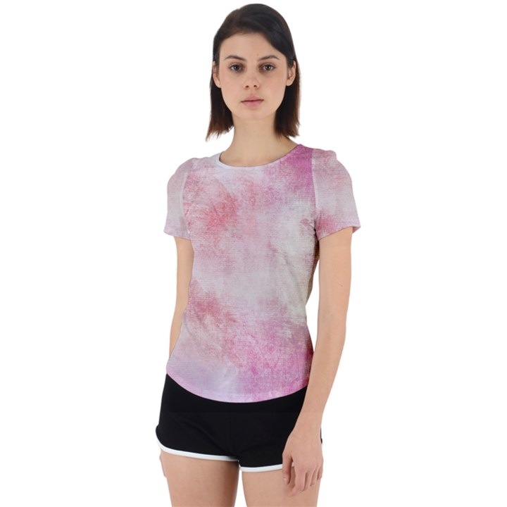 Pink-010 Back Cut Out Sport Tee