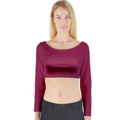 Red Long Sleeve Crop Top by nateshop