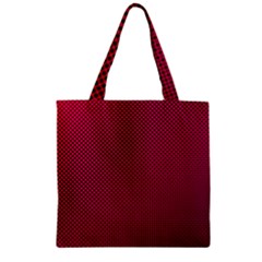 Red Zipper Grocery Tote Bag