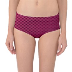 Red Mid-waist Bikini Bottoms by nateshop