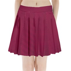 Red Pleated Mini Skirt by nateshop