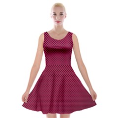 Red Velvet Skater Dress by nateshop