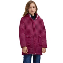 Red Kid s Hooded Longline Puffer Jacket by nateshop