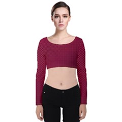 Red Velvet Long Sleeve Crop Top by nateshop