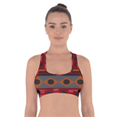 Red-011 Cross Back Sports Bra by nateshop