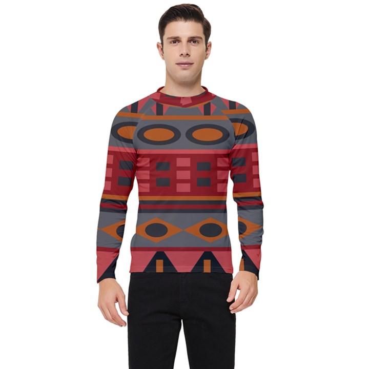 Red-011 Men s Long Sleeve Rash Guard