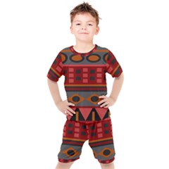 Red-011 Kids  Tee And Shorts Set by nateshop