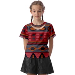 Red-011 Kids  Front Cut Tee by nateshop