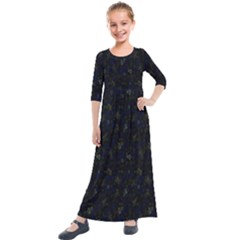 Rocket-012 Kids  Quarter Sleeve Maxi Dress by nateshop