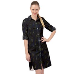 Rocket-012 Long Sleeve Mini Shirt Dress by nateshop