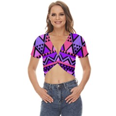 Seamless-101 Twist Front Crop Top by nateshop