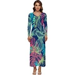 Sheets-33 Long Sleeve Longline Maxi Dress by nateshop