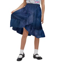 Space-01 Kids  Ruffle Flared Wrap Midi Skirt by nateshop