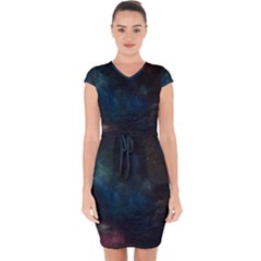 Space-02 Capsleeve Drawstring Dress  by nateshop