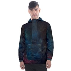 Space-02 Men s Front Pocket Pullover Windbreaker by nateshop