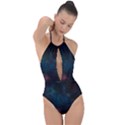 Space-02 Plunge Cut Halter Swimsuit View1