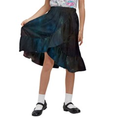 Space-02 Kids  Ruffle Flared Wrap Midi Skirt