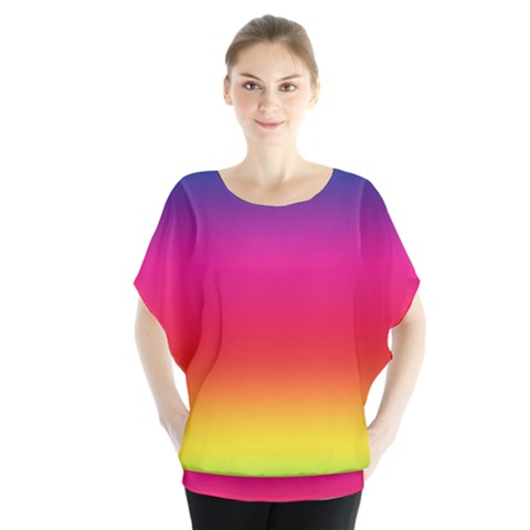 Spectrum Batwing Chiffon Blouse by nateshop