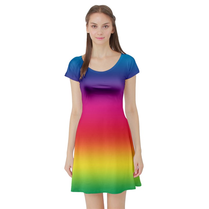 Spectrum Short Sleeve Skater Dress