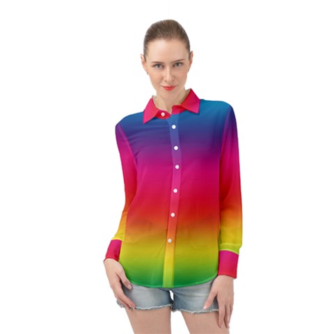 Spectrum Long Sleeve Chiffon Shirt by nateshop