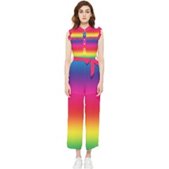 Spectrum Women s Frill Top Chiffon Jumpsuit by nateshop