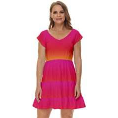 Spectrum Short Sleeve Tiered Mini Dress