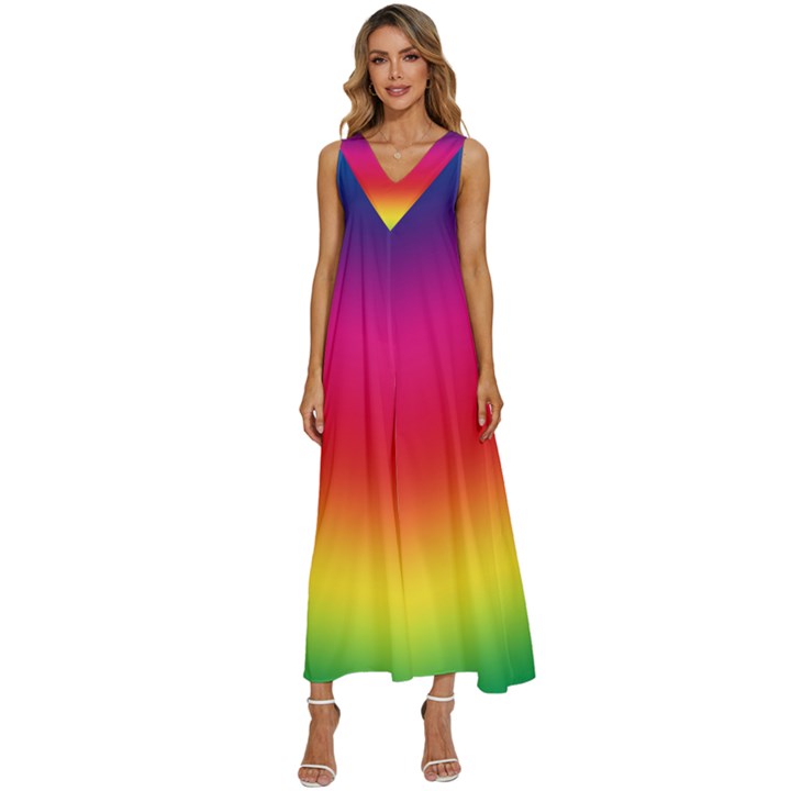 Spectrum V-Neck Sleeveless Loose Fit Overalls