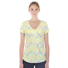 Sugar-factory Short Sleeve Front Detail Top by nateshop