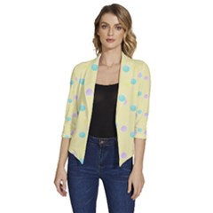 Sugar-factory Women s Draped Front 3/4 Sleeve Shawl Collar Jacket