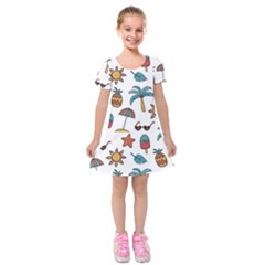 Summer Kids  Short Sleeve Velvet Dress by nateshop