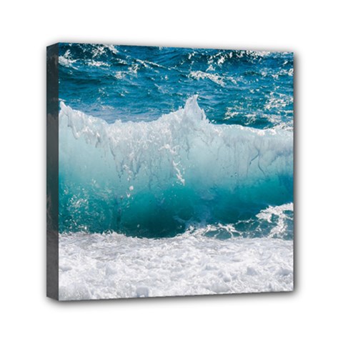 Waves Mini Canvas 6  X 6  (stretched) by nateshop