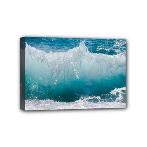 Waves Mini Canvas 6  X 4  (stretched) by nateshop