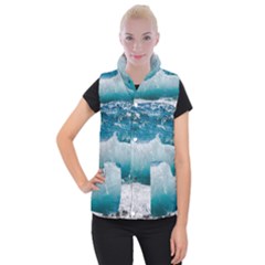 Waves Women s Button Up Vest by nateshop