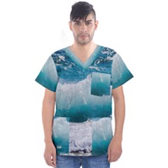 Waves Men s V-neck Scrub Top