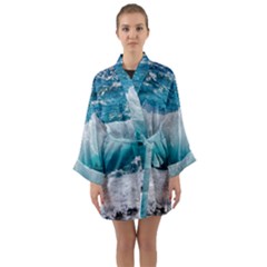 Waves Long Sleeve Satin Kimono by nateshop