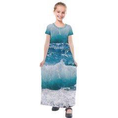 Waves Kids  Short Sleeve Maxi Dress