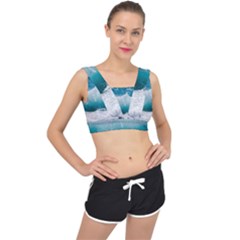 Waves V-back Sports Bra by nateshop