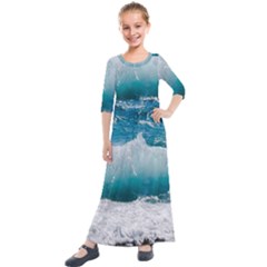 Waves Kids  Quarter Sleeve Maxi Dress by nateshop