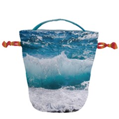 Waves Drawstring Bucket Bag by nateshop