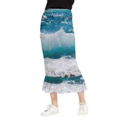 Waves Maxi Fishtail Chiffon Skirt