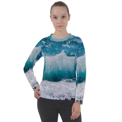 Waves Women s Long Sleeve Raglan Tee by nateshop