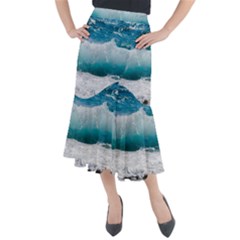 Waves Midi Mermaid Skirt by nateshop