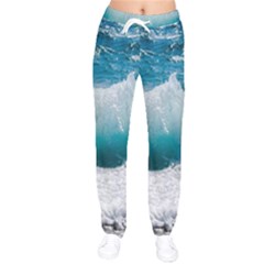 Waves Women Velvet Drawstring Pants by nateshop