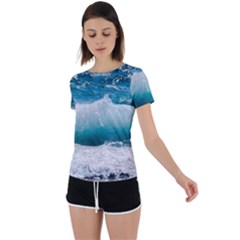 Waves Back Circle Cutout Sports Tee by nateshop