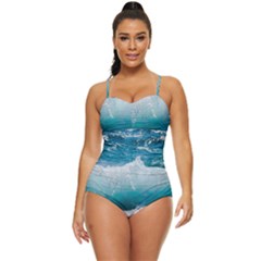 Waves Retro Full Coverage Swimsuit by nateshop