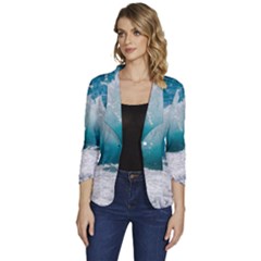 Waves Women s One-button 3/4 Sleeve Short Jacket